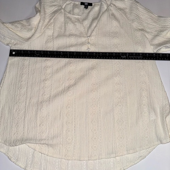 Frye Women's Textured Long Sleeve Peasant blouse XL - Picture 7 of 10